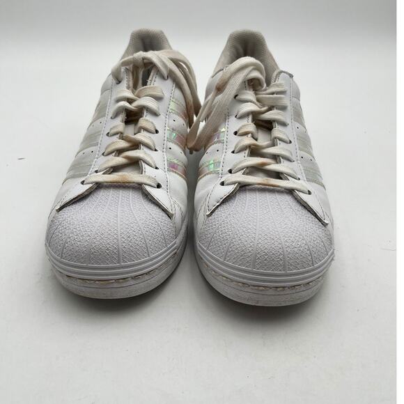 Adidas Superstar Women's Sneakers White Iridescent Holographic Size 9 FX7565 - Picture 11 of 11